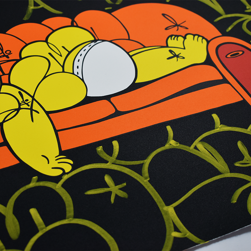 'Laziness' (Hand Embellished)