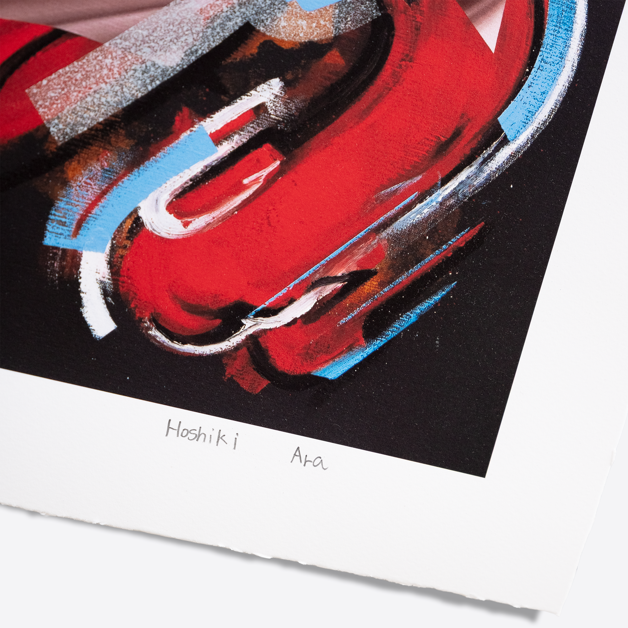 'red and light blue'